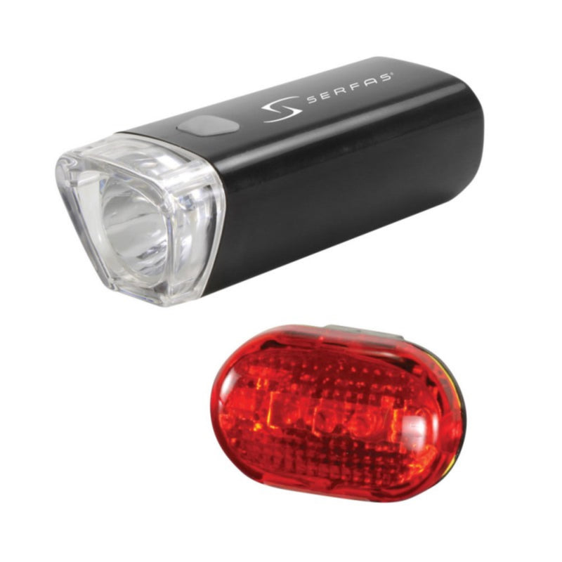 Serfas CP-N4 Combo Lightset - 150 Lumen Front, 3 Red LED Rear