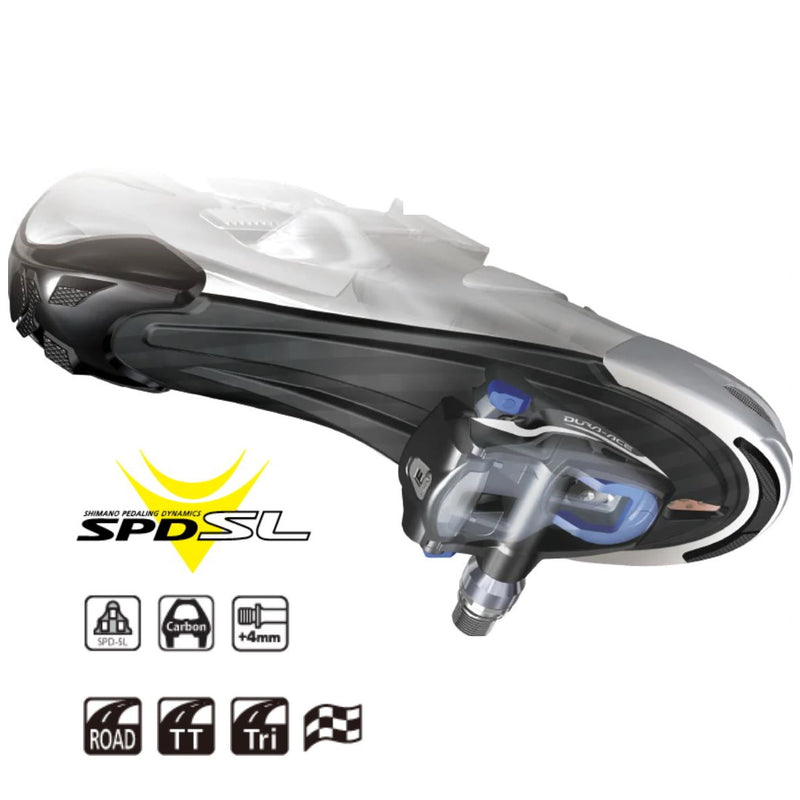 Shimano SPD-SL Pedals PD-R8000 Ultegra Road Carbon