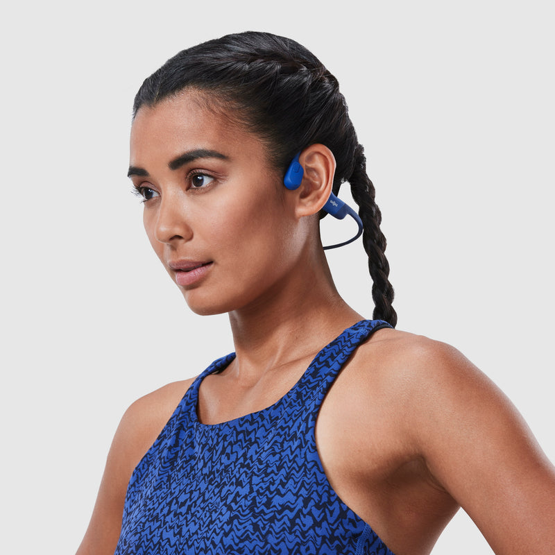 Shokz OpenRun Bone Conduction Bluetooth Headphones Blue