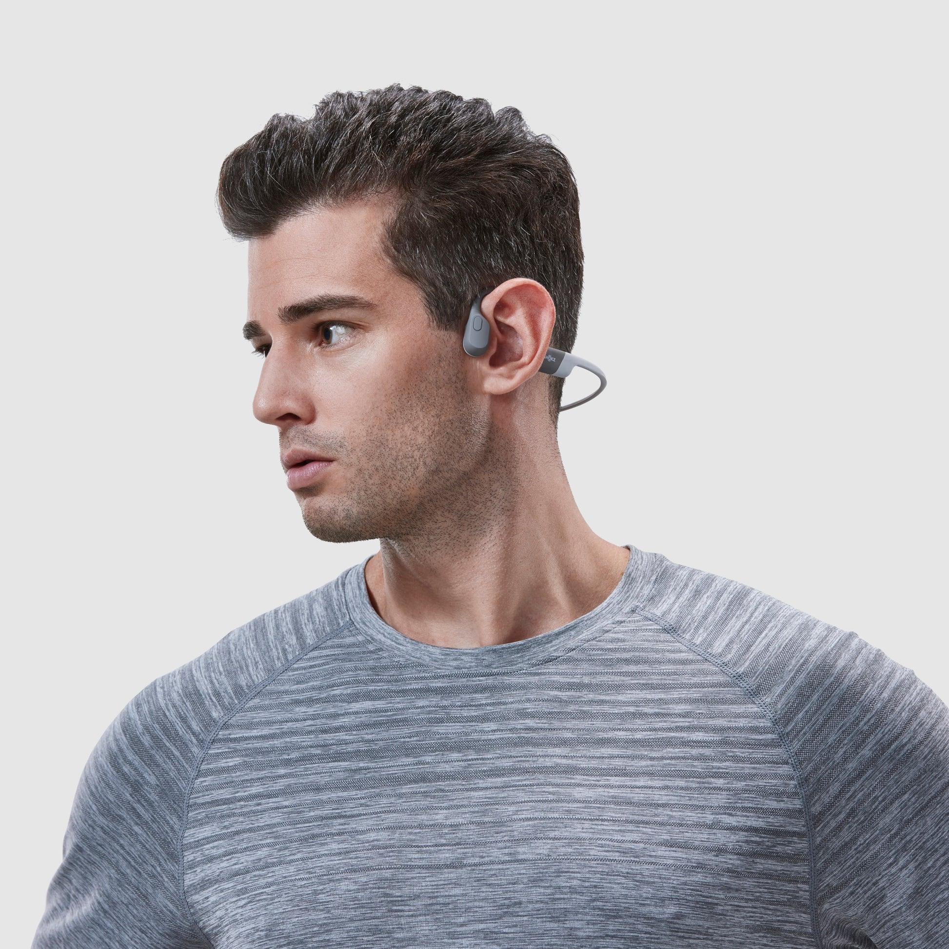 Shokz OpenRun Bone Conduction Bluetooth Headphones Grey
