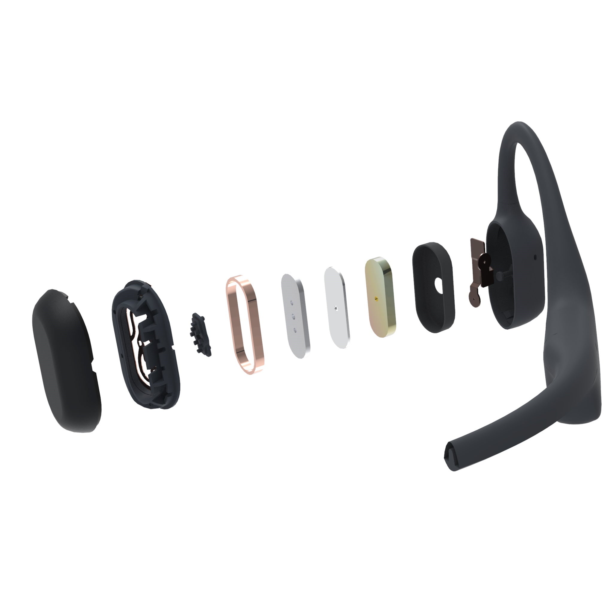 Shokz OpenRun Mini Bone Conduction Bluetooth Headphones Black