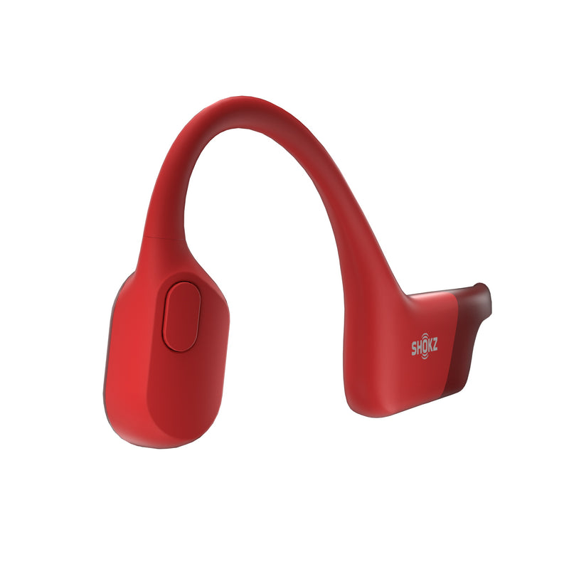 Shokz OpenRun Bone Conduction Bluetooth Headphones Red