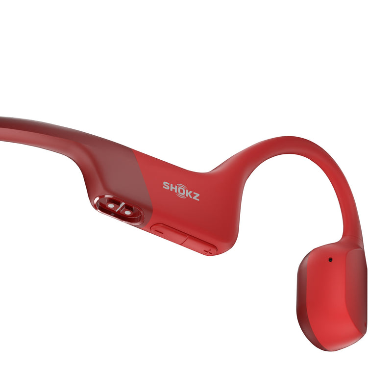 Shokz OpenRun Bone Conduction Bluetooth Headphones Red