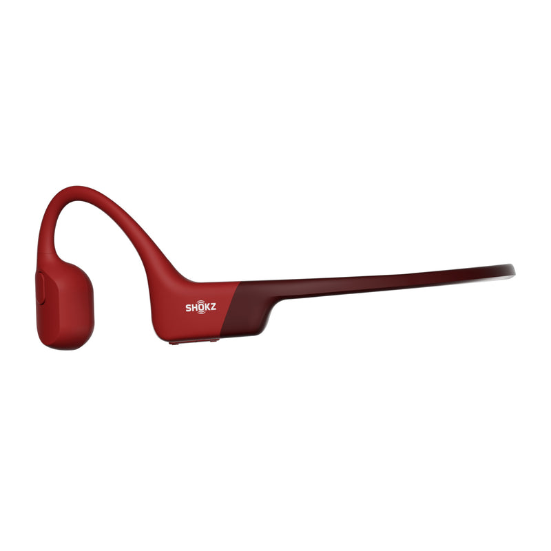 Shokz OpenRun Bone Conduction Bluetooth Headphones Red