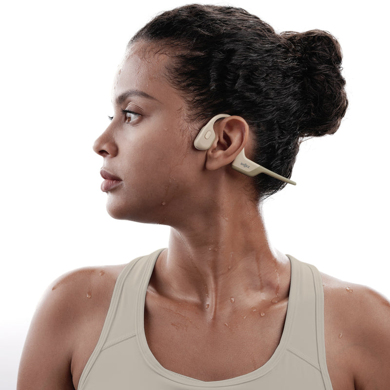 Shokz OpenRun PRO Bone Conduction Bluetooth Headphones Beige