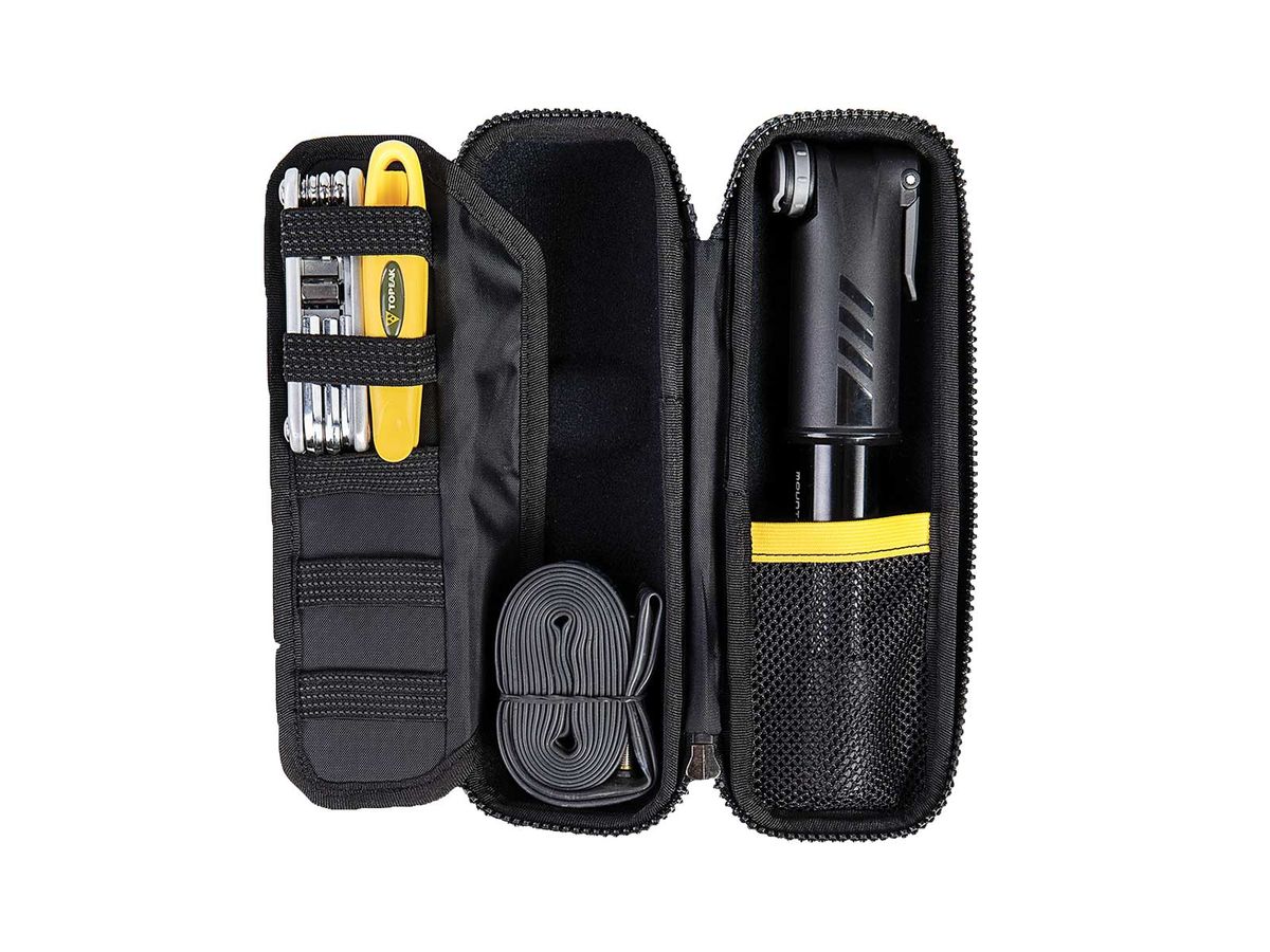 Topeak Cage Pack hardshell, tool / Pump Case Black w/Grey Strap XL