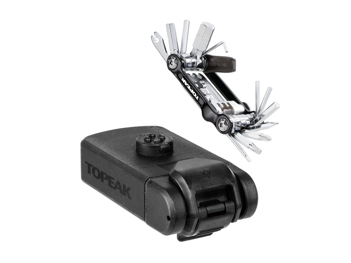 Topeak Ninja Toolbox T20 Waterproof w/mini 20, 20 function tool w/chaintool, Quickclick mount