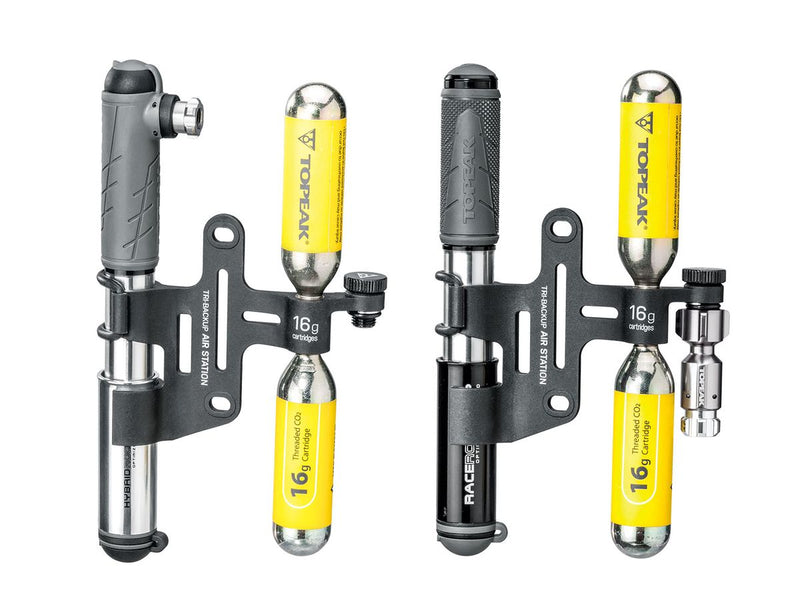 Topeak Tri-Backup Air Station Pump CO2 Inflator & cartridge mount