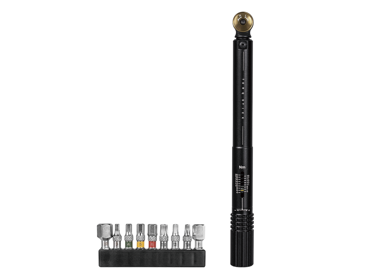 Topeak Workshop Tool Torqstick 4-20Nm Compact Adjustable Mechanical Wrench & 9 Tool Bits