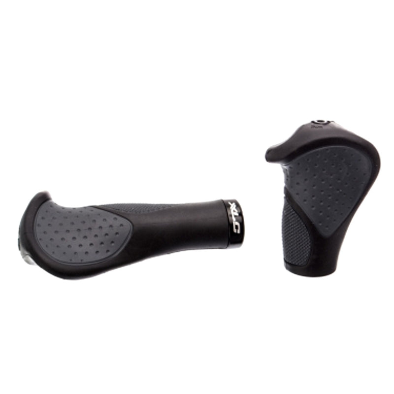 XLC GR-S22 Ergo Lock-On Grips 135mm/92mm Twist-Shift Grey/Black