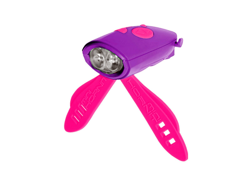 Mini Hornit Kids Bike Light and Horn Purple with Pink