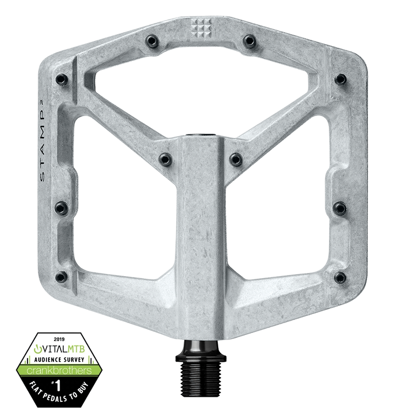 Crankbrothers Pedal Stamp 2 Large Raw Silver V2