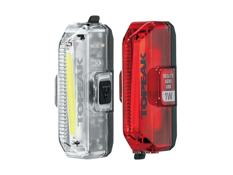 Topeak Light Whitelite & Redlite Set USB 1W 110 front & 55 rear Lumens