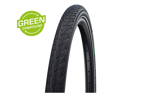 Schwalbe Tyre Road Cruiser Plus 26 x 1.75 Wire Bead Puncture Guard Green Compound TwinSkin HS484