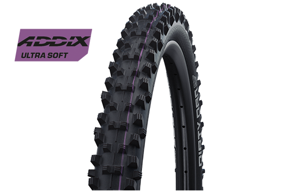 Schwalbe Tyre Dirty Dan 27.5 x 2.35 Evolution Folding Addix Ultra Soft (purple) TL-Easy SuperDownhill HS417