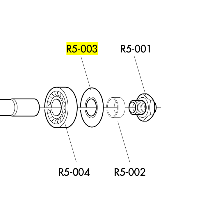 Fulcrum Part R5-003 front cup