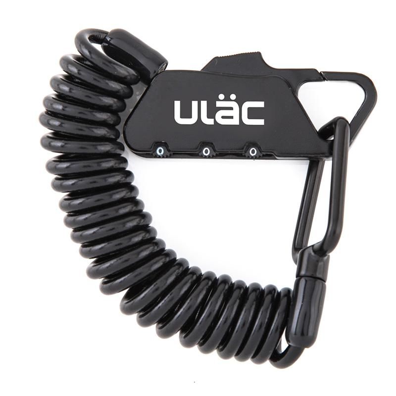 ULAC Lock Piccadilly Carabiner + Cable Combo 4mm x 120cm Silver