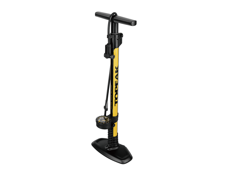 Topeak Floor Pump JoeBlow Sport 2Stage 2-stage swtich and pressure gauge, 160PSI/11 BAR 3" gauge, TwinHead DX5