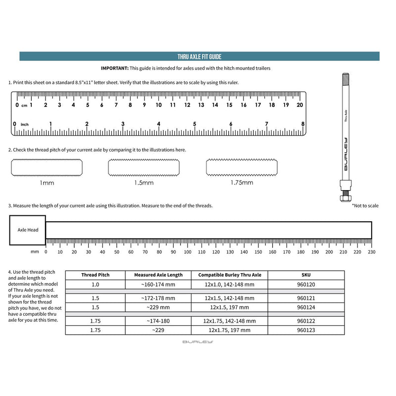 Burley Thru Axle 12 X 1.5, 172-178mm