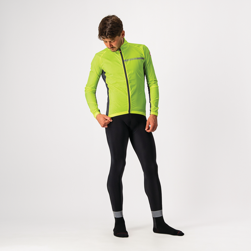 Castelli Jacket Squadra Stretch Electric Lime/Dark Gray