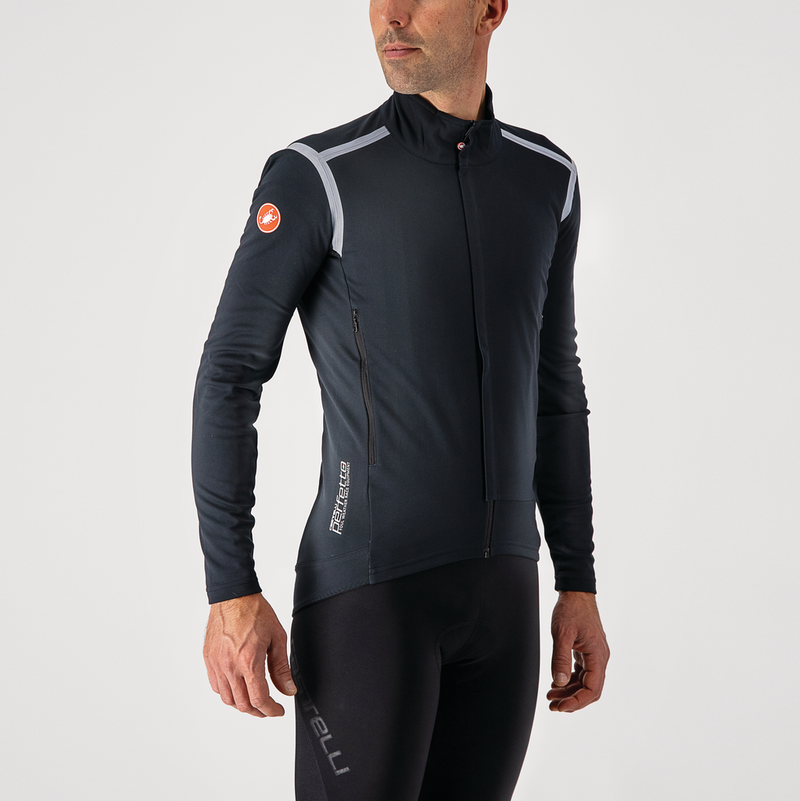 Castelli Jacket Perfetto RoS Long Sleeve Light Black/Silver Reflex