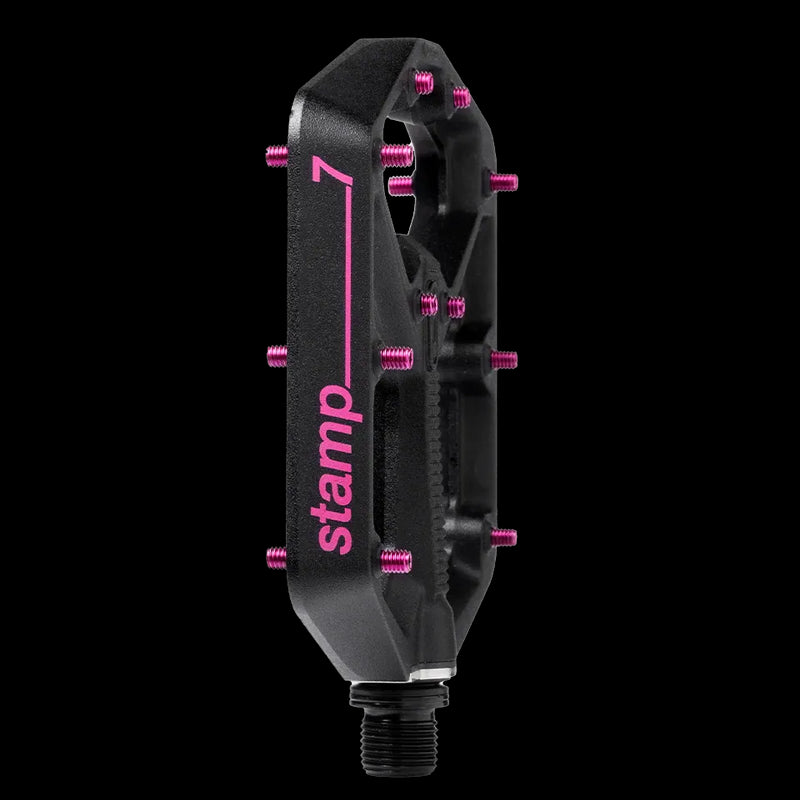 Crankbrothers Pedal Stamp 7 Large Seagrave Edition - Black/Pink