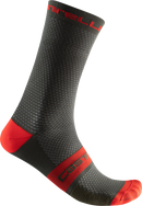 Castelli Sock Superleggera T18 Military Green/Fiery Red