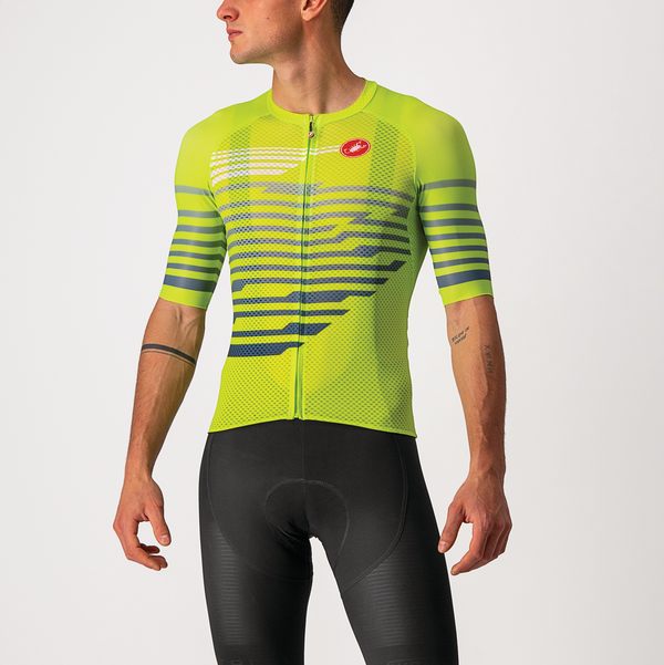 Castelli Jersey Climber's 3.0 SL Electric Lime/Blue