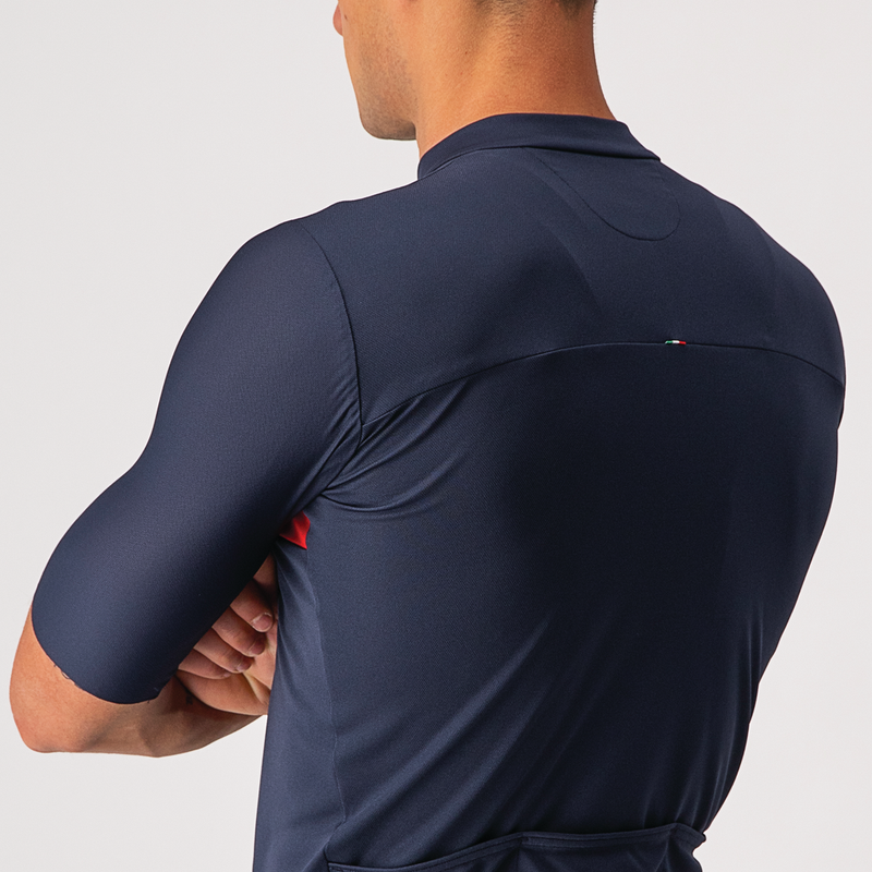 Castelli Jersey Prologo 7 Savile Blue/Silver Gray-Red