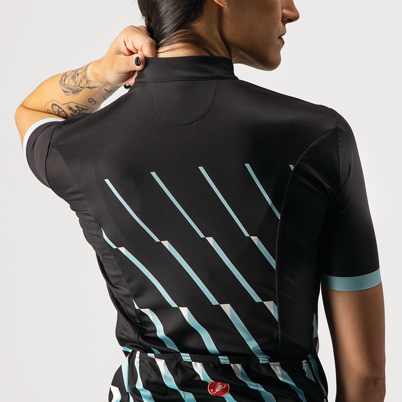 Castelli Jersey Pendio Women's Light Black/Sky Light-White