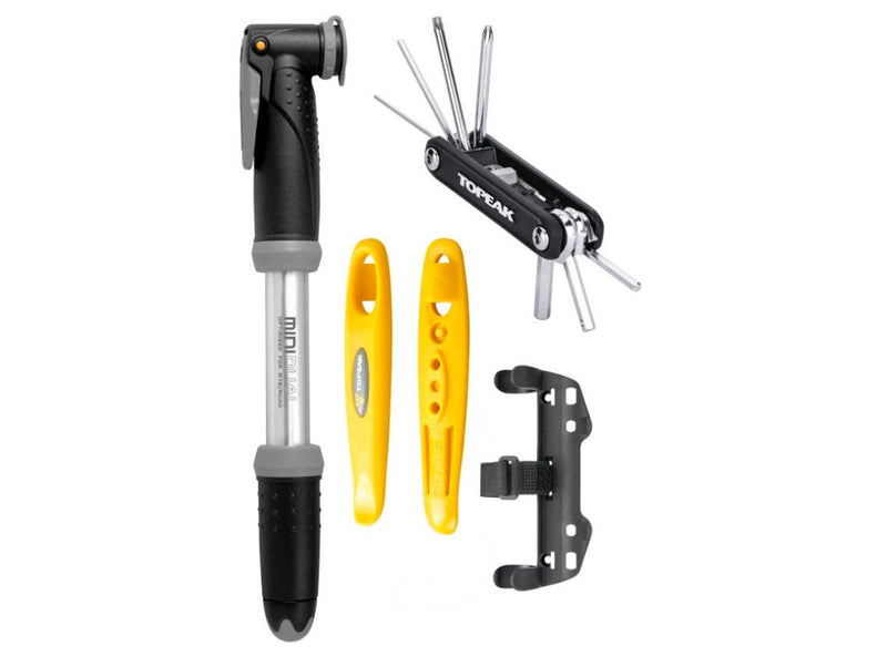 Topeak Essentials Kit Combo - Mini Dual Pump, X-Tool, Shuttle Lever 1.1