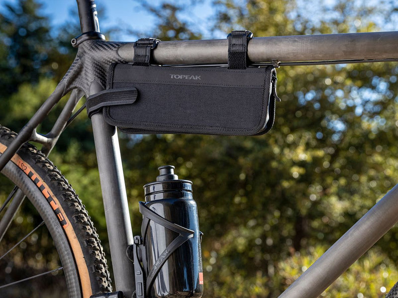 Topeak Frame Bag Gravel Gear bag w/ Power Lever X, Airbooster, Tubi 11 Mini Tool + 3pc Tyre repair plugs