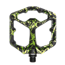Crankbrothers Pedal Stamp 7 Small Splatter Paint Lime Green