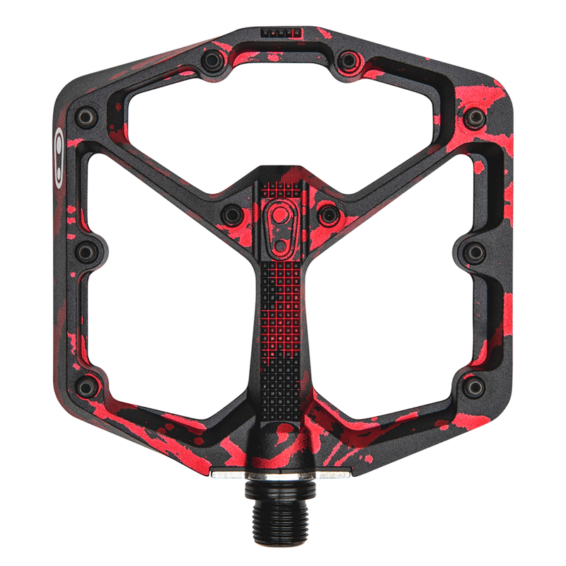 Crankbrothers Pedal Stamp 7 Large Splatter Paint Red