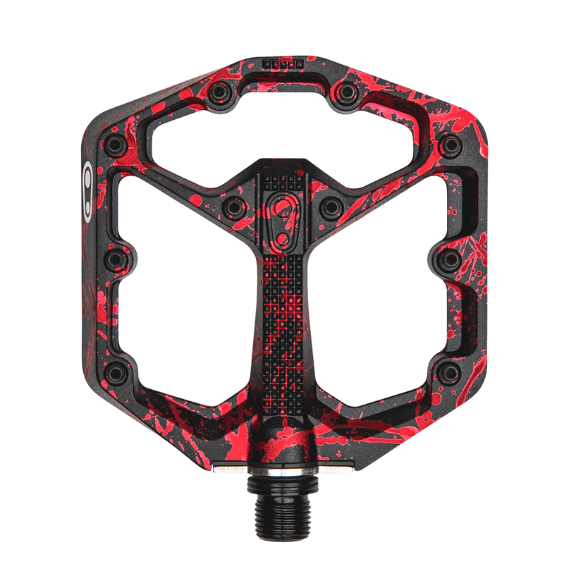 Crankbrothers Pedal Stamp 7 Small Splatter Paint Red