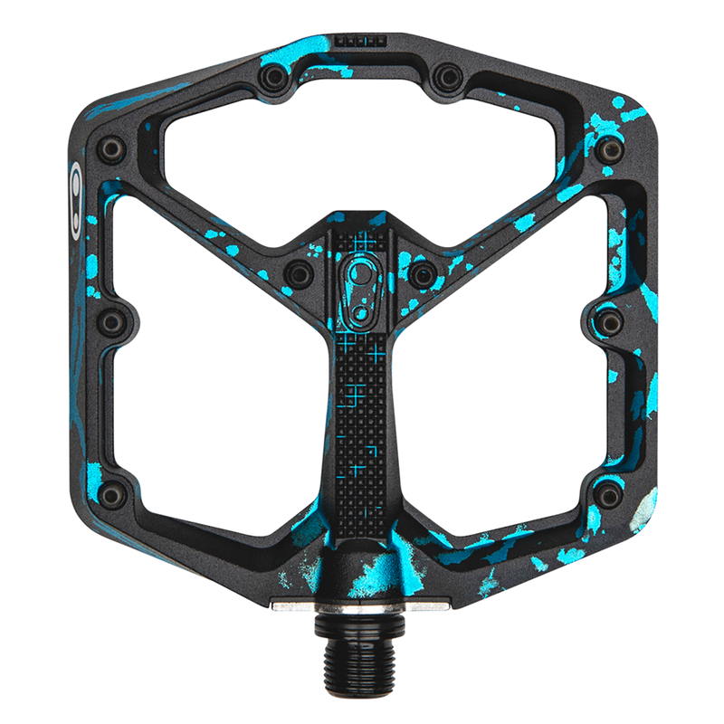 Crankbrothers Pedal Stamp 7 Large Splatter Paint Lime Green