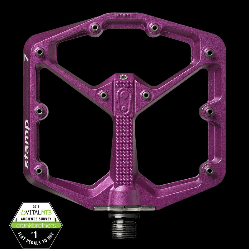 Crankbrothers Pedal Stamp 7 Large Splatter Paint Lime Green