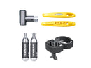 Topeak CO2 Airbooster Race Pod X Inflator + 2x Threaded 16g CO2 + 2x Tyre levers