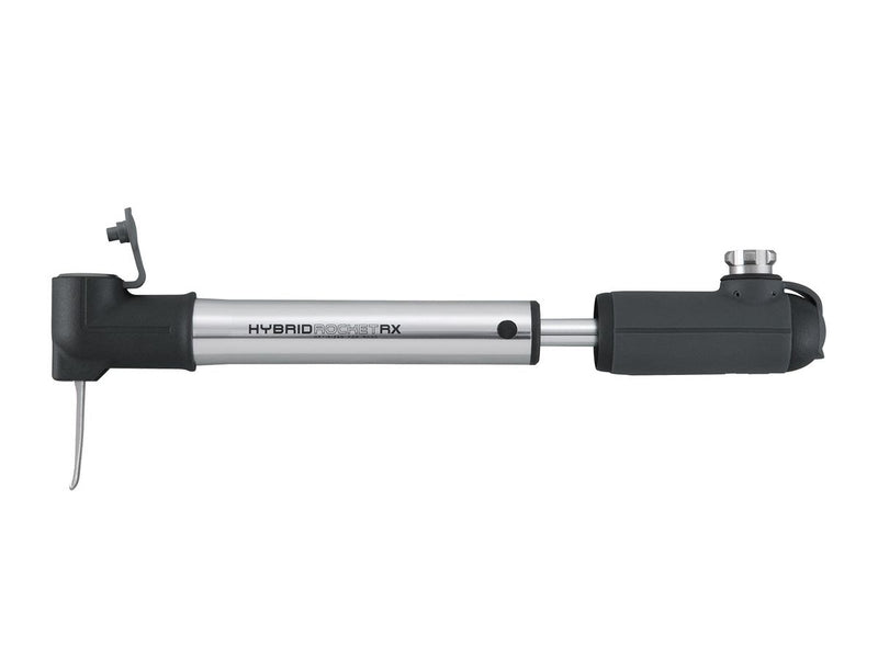 Topeak Mini Pump HybridRocket RX Silver + 1x Threaded CO2 Cartridge