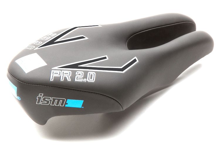 ISM Saddle PR 2.0 Black L-250 / W-130 Satin Steel Rails