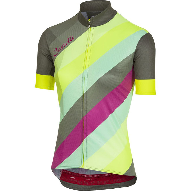 Castelli jersey Prisma FZ Womens Multicolour Forest Gray