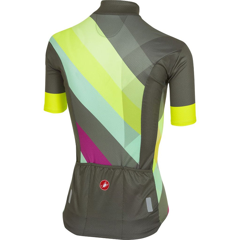 Castelli jersey Prisma FZ Womens Multicolour Forest Gray