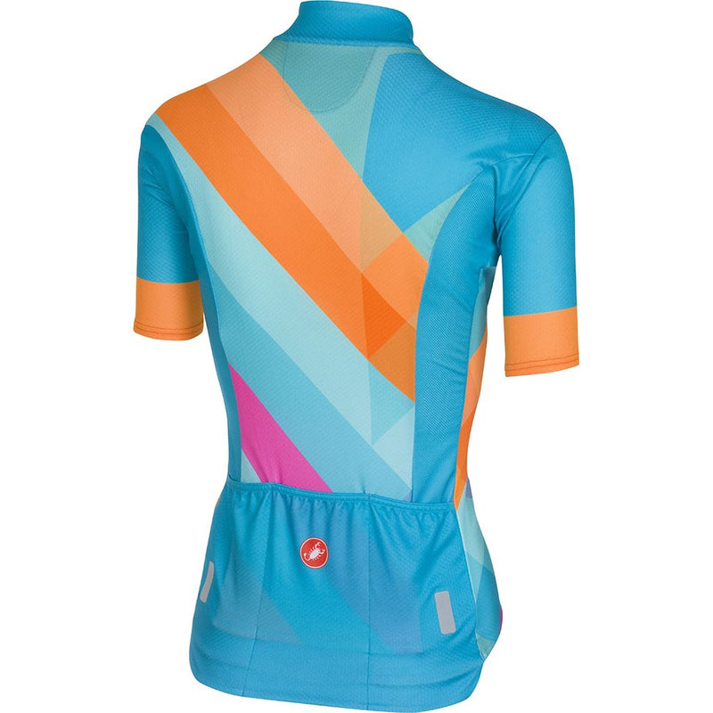 Castelli jersey Prisma FZ Womens Multicolour Sky Blue