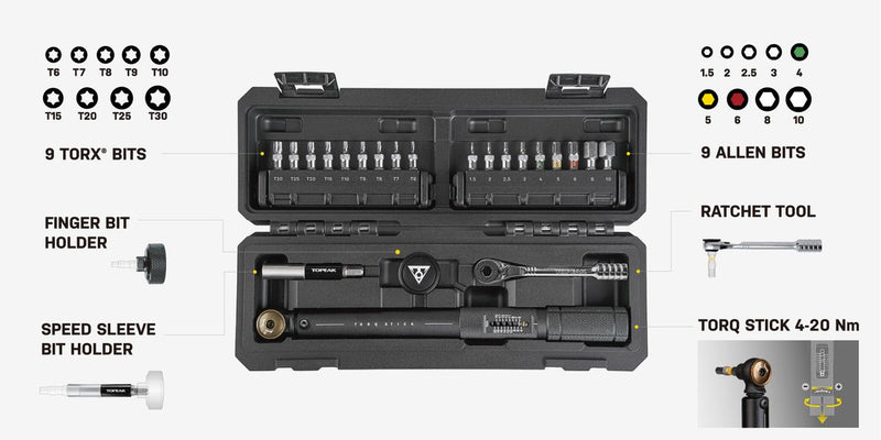 Topeak Workshop Tool Torq Stick Pro 4-20 Nm Torque Wrench