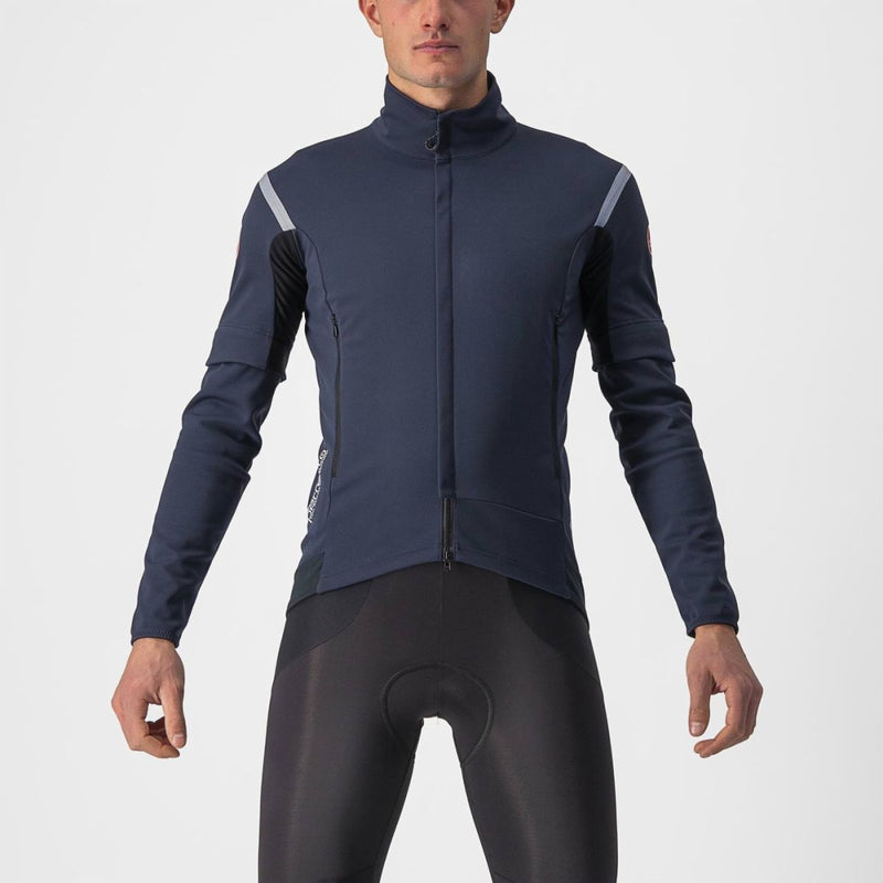 Castelli Jacket Perfetto RoS 2 Convertible Electric Lime/Dark Gray