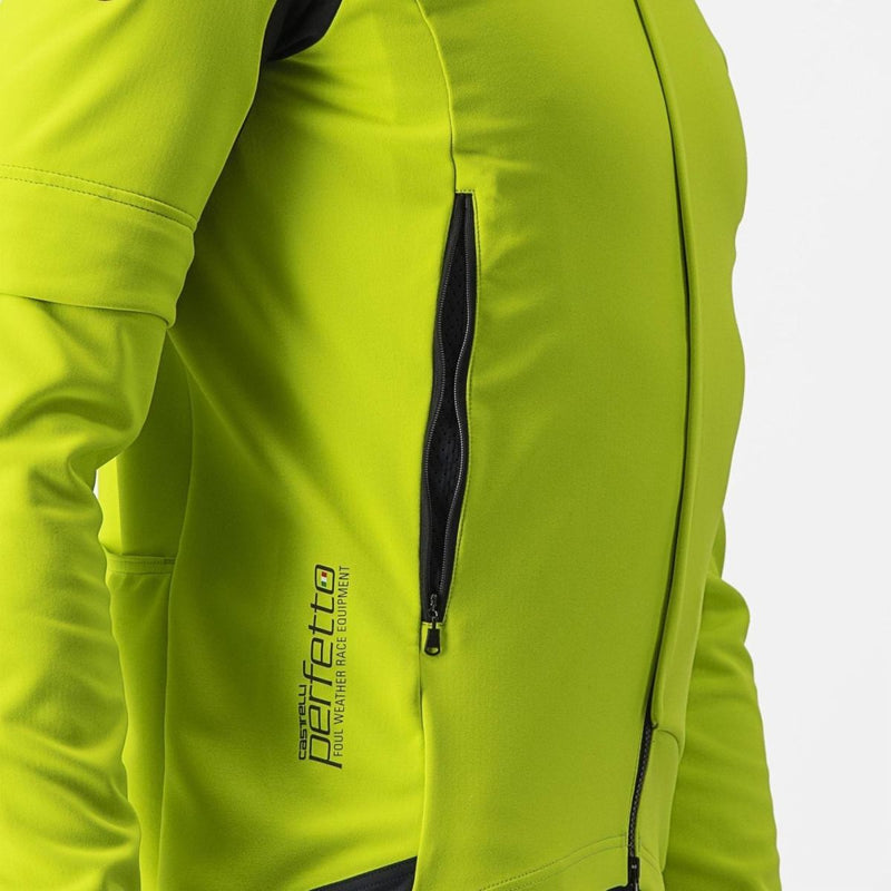Castelli Jacket Perfetto RoS 2 Convertible Electric Lime/Dark Gray