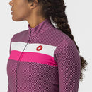 Castelli Women's Jersey Volare Long Sleeve Cyclamen/White-Pink Fluro