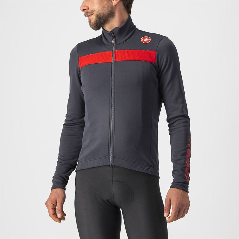 Castelli Men's Jersey Puro 3 FZ Red/Black Reflex