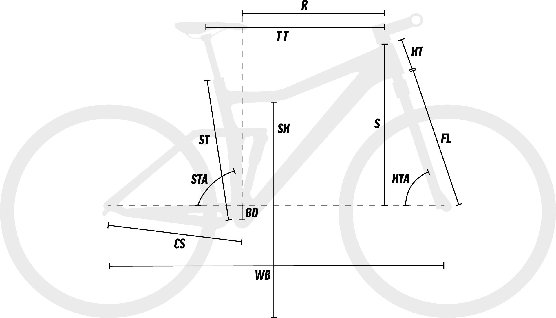 Marin Alpine Trail 2 Enduro Bike Ash Blue geometry diagram